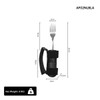 SectorCare Adaptive Eating Fork with Bendable Neck and Hand Strap Black