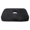 SectorCare Coccyx Cutout Latex Seat Cushion 7cm H x 42cm W Black