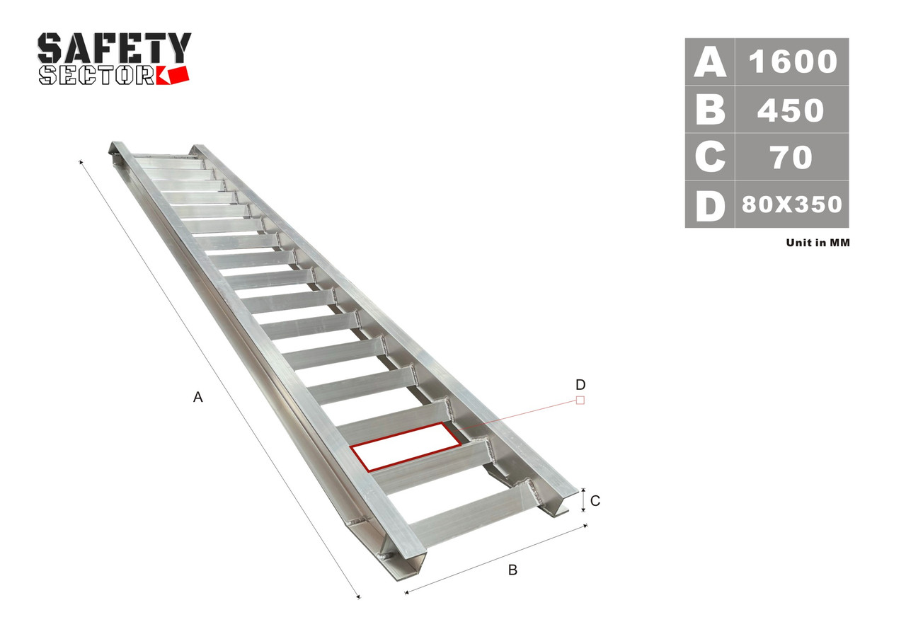 Trup Loading Ramp Dimensions 1.6M Loading Ramp Heavy Duty 5000KG