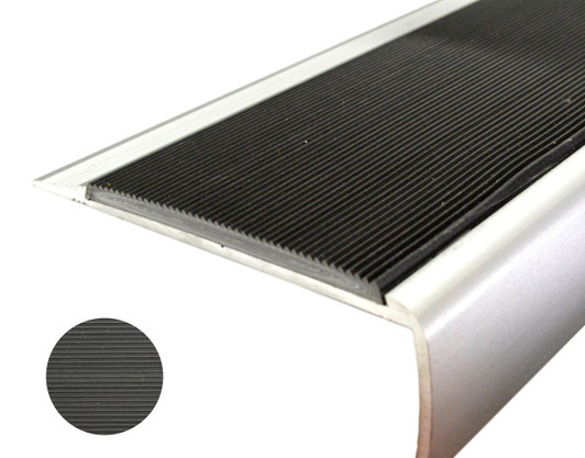 Anti Slip Stair Nosing Rubber Insert 30mm return
