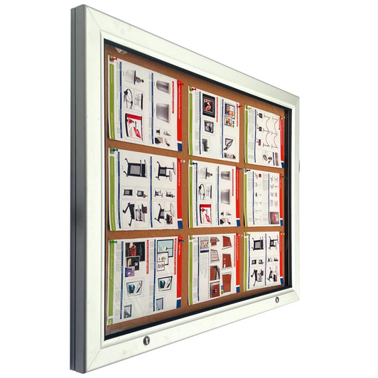 Outdoor lockable notice board 9xA4