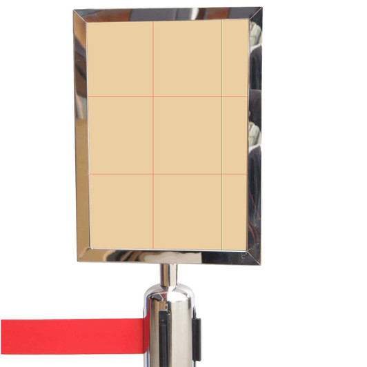 A4 Portrait Sign Frame- Retractable Barrier 