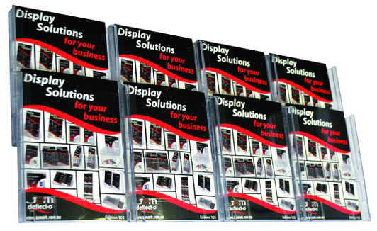 8xA4 Wall Mount Brochure Holders