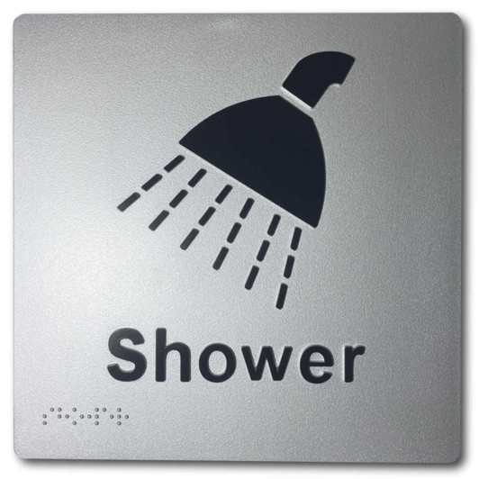 Shower Braille Sign