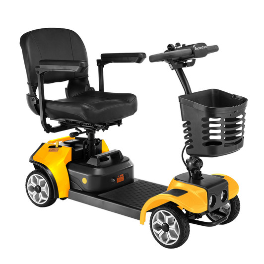 SectorCare Travel Mobility Scooter - Yellow