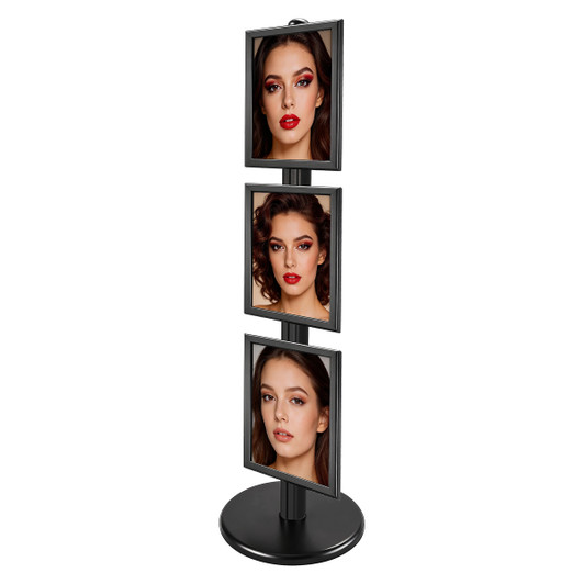 3x A3 Poster Stand- Single Sided Black With 32mm Heavy Duty Snap Frame