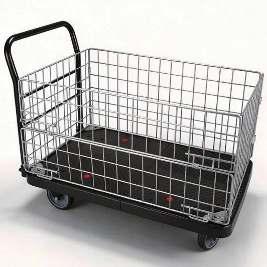 600KG Plastic Platform Wire Meshtrolley 600KG Plastic Platform Wire Meshtrolley