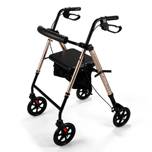 SectorCare LiteRoll Aluminium Rollator Walker - Champagne