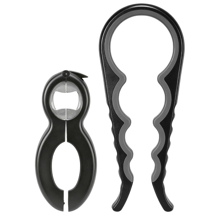 SectorCare Jar Opener Set for Weak Hands and Arthritis 2 Piece Black