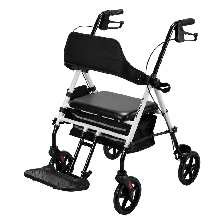 SectorCare Aluminium Rollator with Seat and Detachable Footrest 136 kg