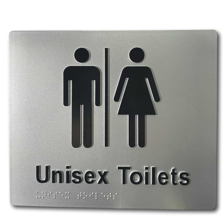 Unisex Air Lock Toilet Braille Sign 