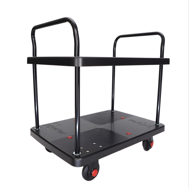 Double Layer Utility Trolley – Silent Castors & Dual Handles