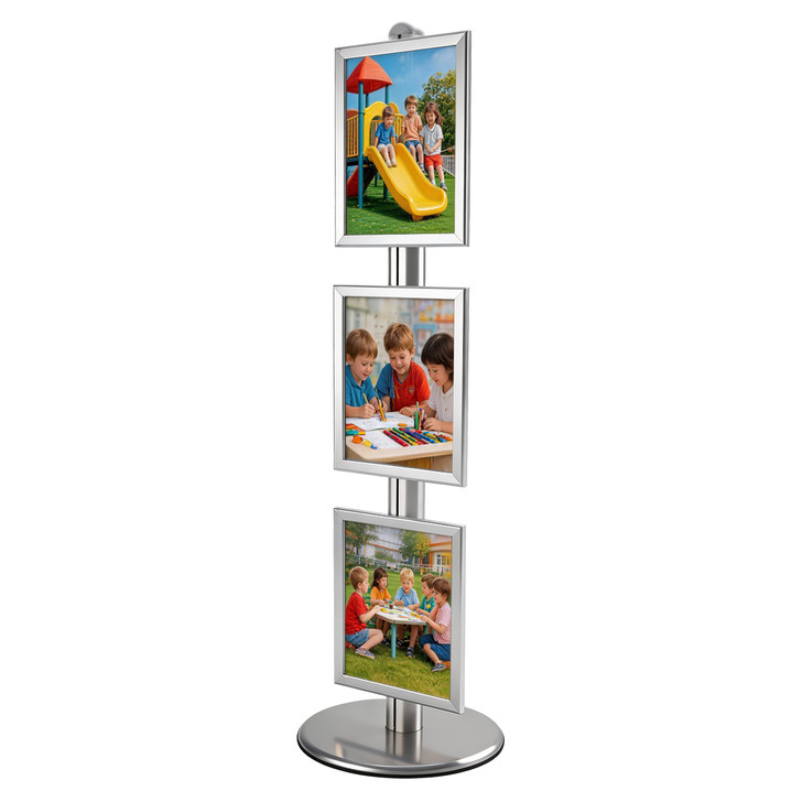 3x A3 Poster Stand- Single Sided With 32mm Heavy Duty Snap Frame