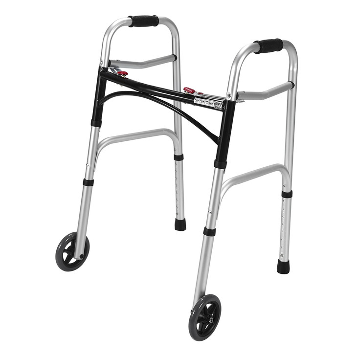 Foldable Aluminum Walker with Wheels