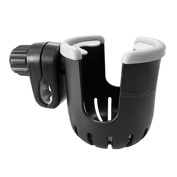 SectorCare 360° Adjustable Universal Cup Holder – Black & Grey