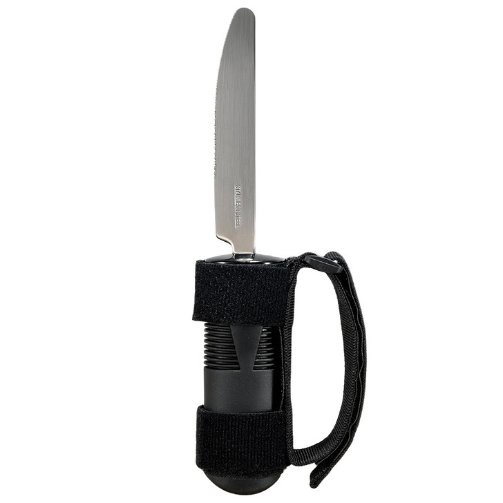 SectorCare Adaptive Knife with Palm Strap 20.9cm Serrated Blade Black