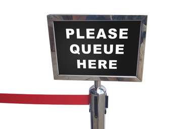 Retractable barrier A4 sign frames