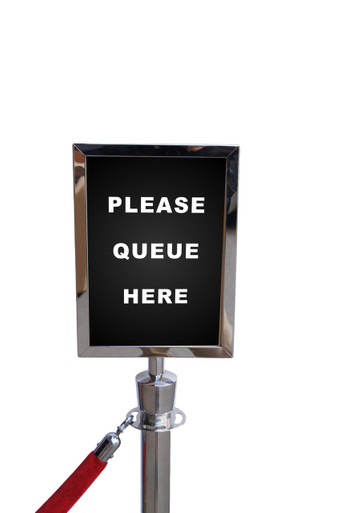 Sign Frame for Rope Barrier and bollards