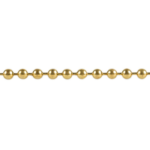 Ball Chain -  2.4mm - Polished Brass