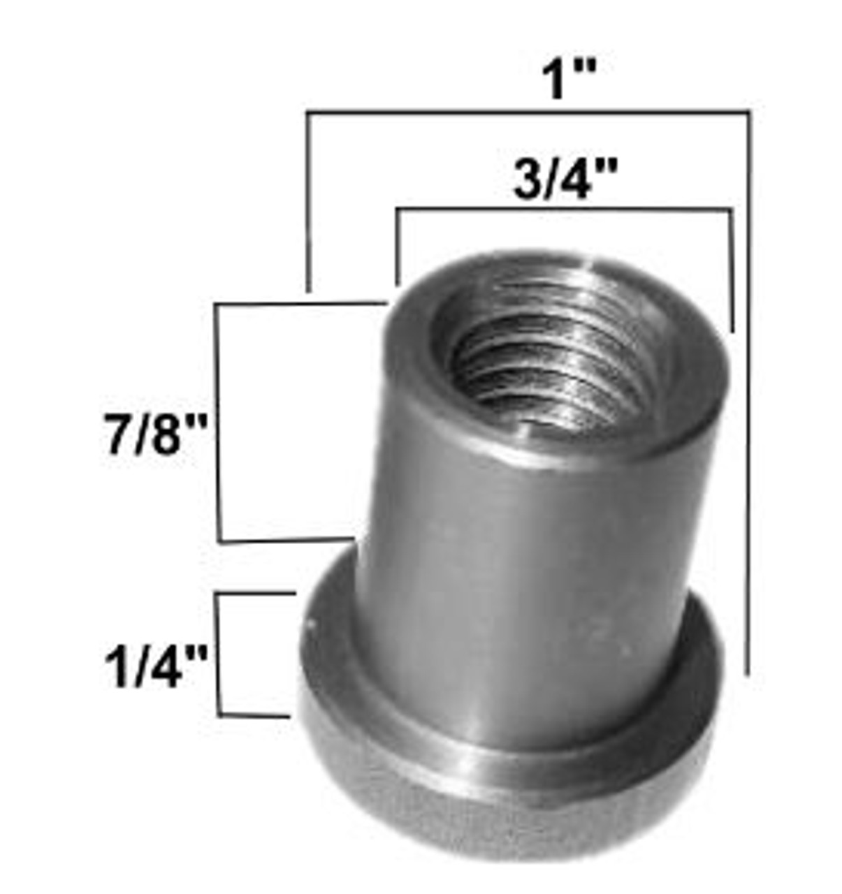 5/8 WELD NUT - 7/8" LONG