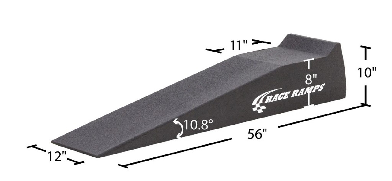 56" SINGLE PIECE RACE RAMPS - 10.8 DEGREE APPROACH ANGLE - PAIR