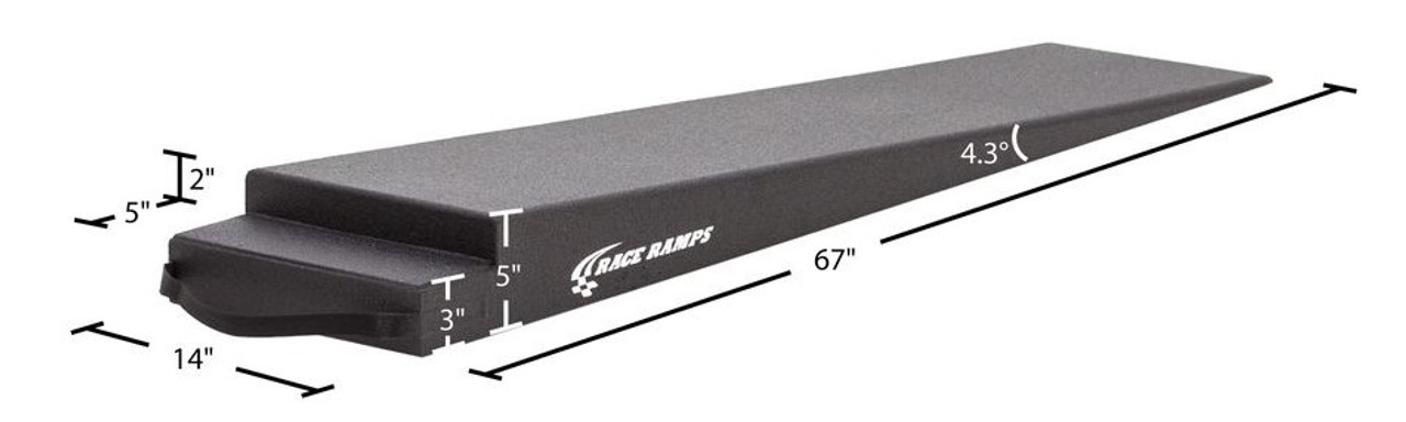 5" H TRAILER RAMP - 4.3 DEGREE APPROACH ANGLE