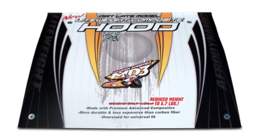 MD3 Dirt Late Model Lightweight Composite Hood