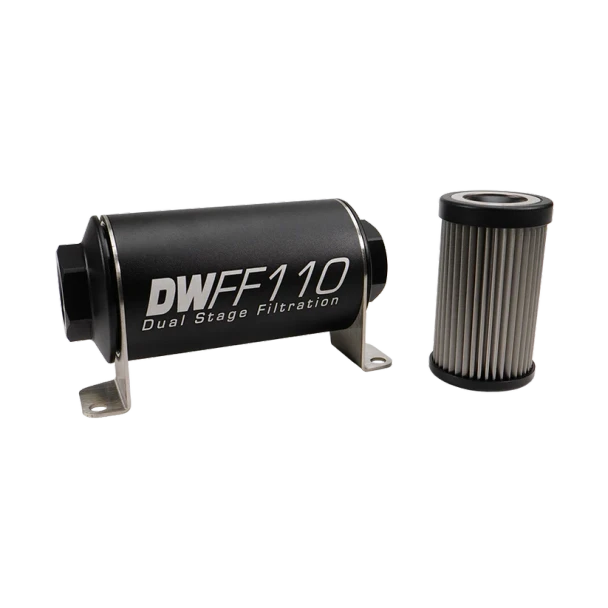 Deatschwerks 10AN  40 micron, 110mm In-line fuel filter kit