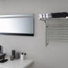 Jeeves M Shelf Brushed Heated Towel Rack