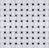 Manhattan Thassos with Black Dot Polished Basketweave Mosaic (MBW119)