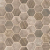 Driftwood Hexagon Interlocking Patterned Mosaic (SMOT-GLS-DRIFT6MM)
