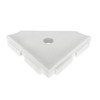 Geo Lugged Bright White Matte Corner Soap Dish 5" (SBA19467)