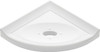 Metro Lugged Bright White Polished Corner Soap Dish 5" (SBA11323)