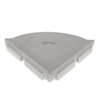 Metro Lugged Gray Matte Corner Soap Dish 5" (SBA11212)