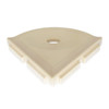 Metro Lugged Sand Matte Corner Soap Dish 5" (SBA11203)