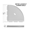 Metro Lugged Sand Matte Corner Shelf 8" (SBA11403)