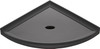 Metro Lugged Graphite Matte Corner Shelf 8" (MBA114086)