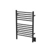 Jeeves E Straight Matte Black Heated Towel Rack