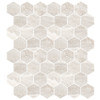 Marbles Oniciata Ivory Matte Hexagon Mosaic on 9x11 Sheet (1102371)