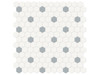 Soho Canvas White w/ Retro Black Matte Glazed Porcelain Hexagon Mosaic 1"