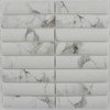 Enameled Glass Calacatta Blue Linear 