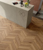 Elisir Royal Dorato A+B 3X18 Chevron Matt Tiled Floor Room Scene