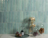 Miniature Soda Azzurro Artico Tiled Backsplash Room Scene