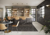 Miniature Fornace Bruno Bistro Nero Fumo Tiled Cafe Room Scene