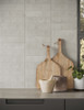 Miniature Cera Grigio Cenere Tiled Kitchen Backsplash