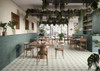 Miniature Cera Verde Foresta Tiled Bristro Room Scene