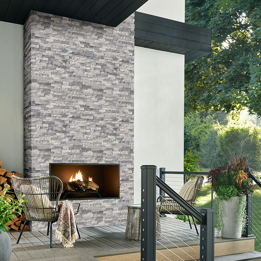 Rockmount Stacked Stone Alaska Gray Splitface Panel 6x24 - Tiles