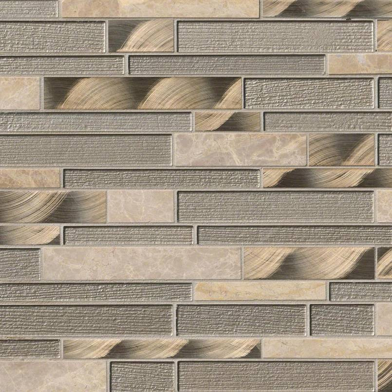 Champagne Toast Interlocking Patterned Mosaic - Tiles Direct Store