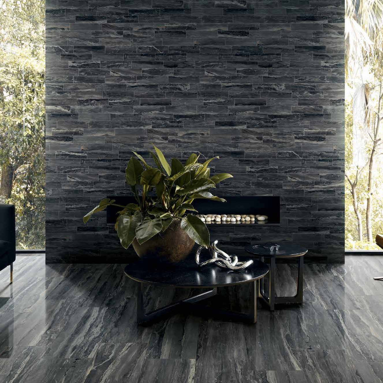 Breccia Noir Polished Rectified 3x12 - Tiles Direct Store
