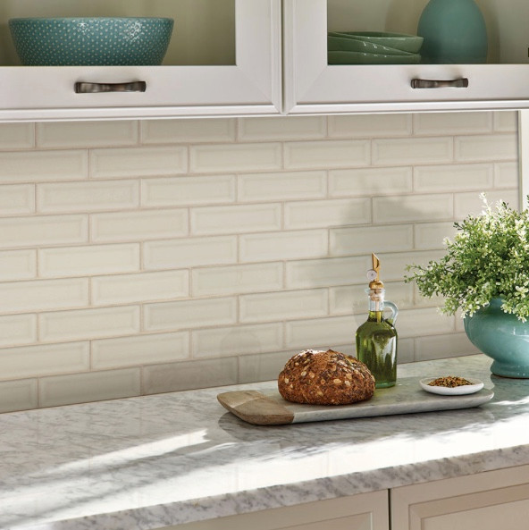Highland Park Antique White 2x6 Beveled Mosaic - Tiles Direct Store